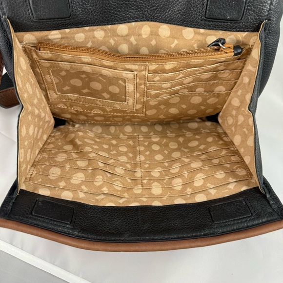 Brighton London Groove Selena Black Taupe Organizer Crossbody Bag Purse - Picture 7 of 16